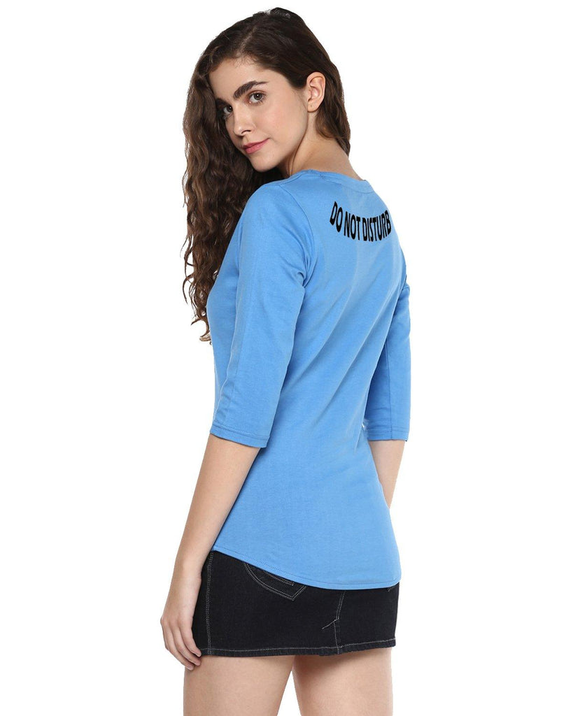 Womens 34U DND Printed Blue Color Tshirts - Young Trendz