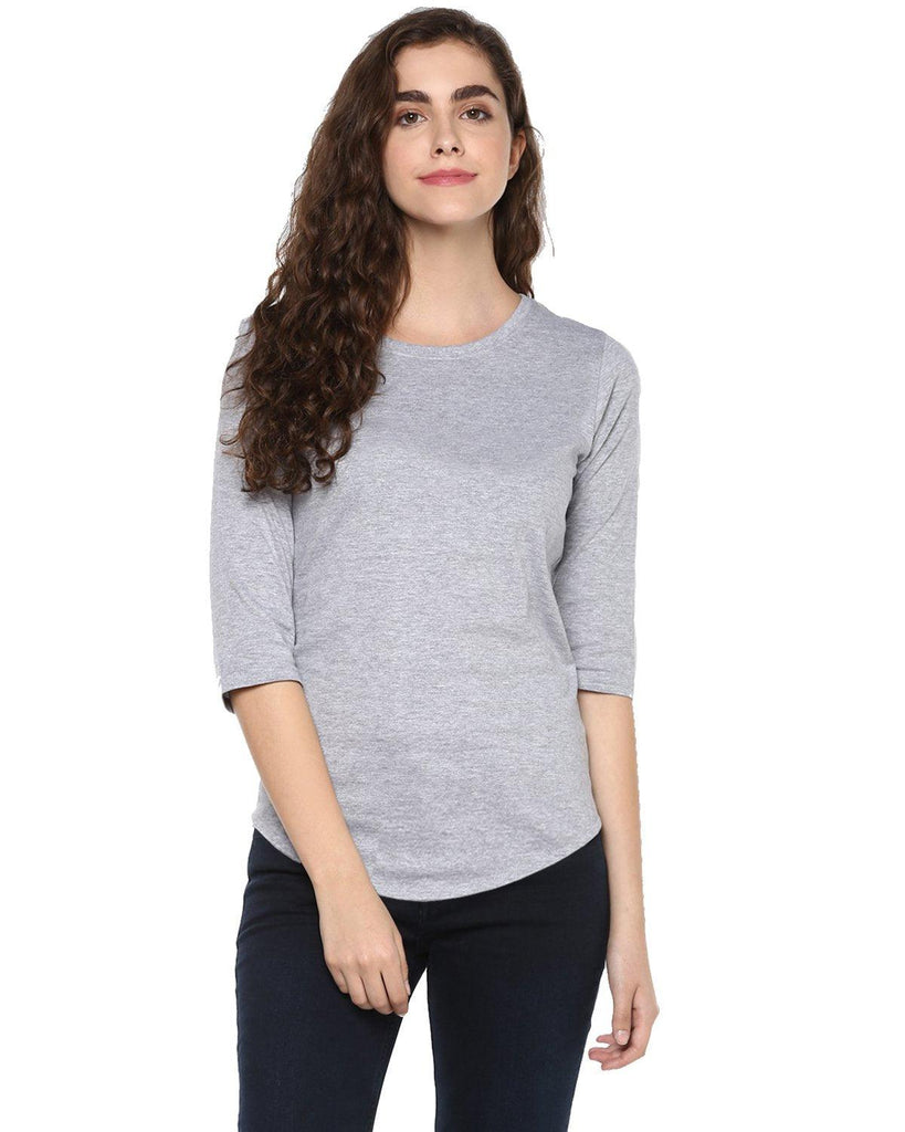 Womens 34U DND Printed Grey Color Tshirts - Young Trendz