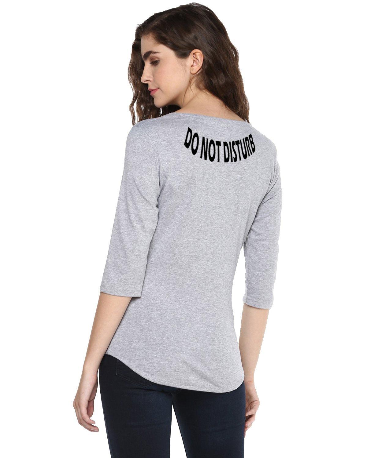 Womens 34U DND Printed Grey Color Tshirts - Young Trendz