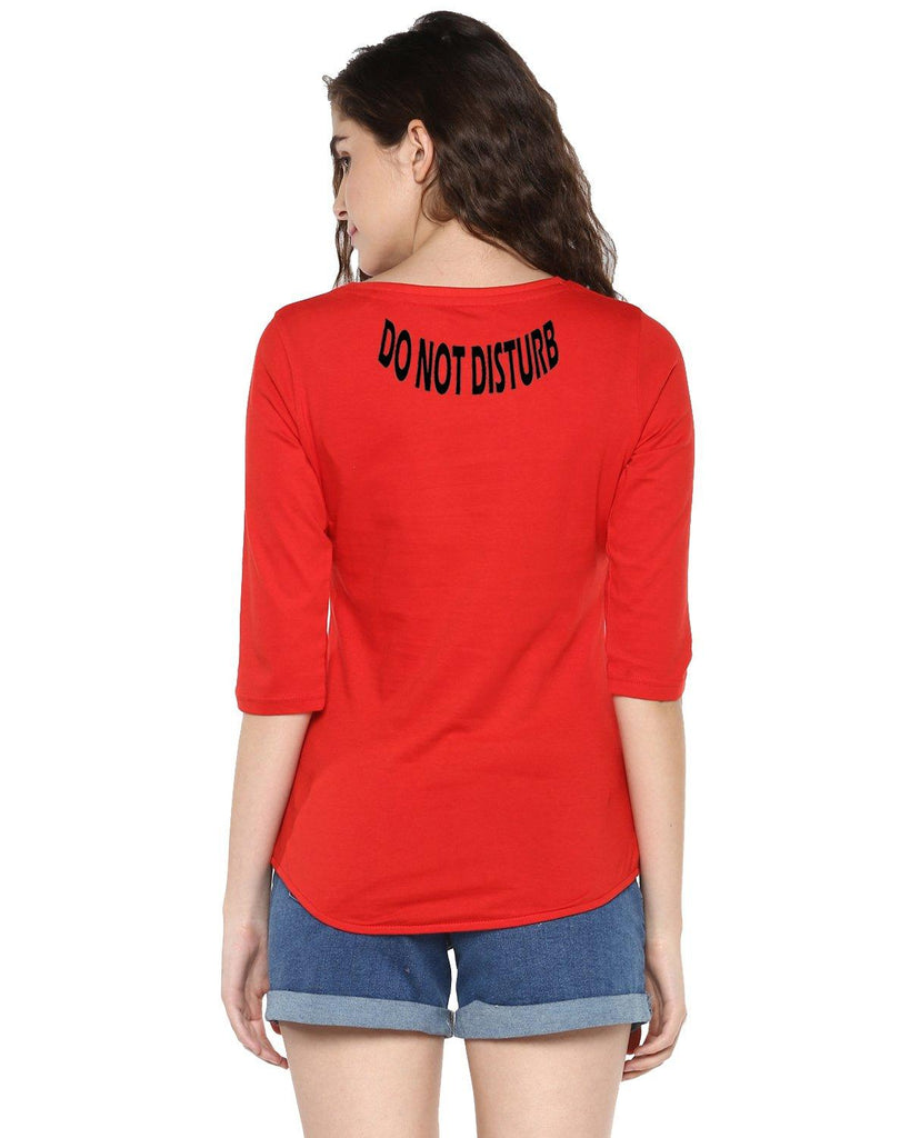 Womens 34U DND Printed Red Color Tshirts - Young Trendz