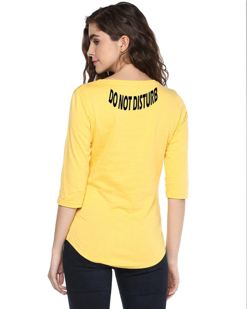 Womens 34U DND Printed Yellow Color Tshirts - Young Trendz