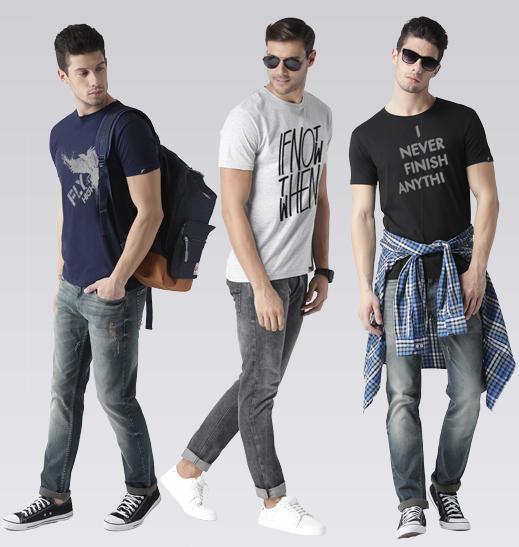 Young Trendz Mens Combo Fly Navy Color Ifnot Steel Grey Color and Finish Black Color Half Sleeve Printed T-Shirts - Young Trendz