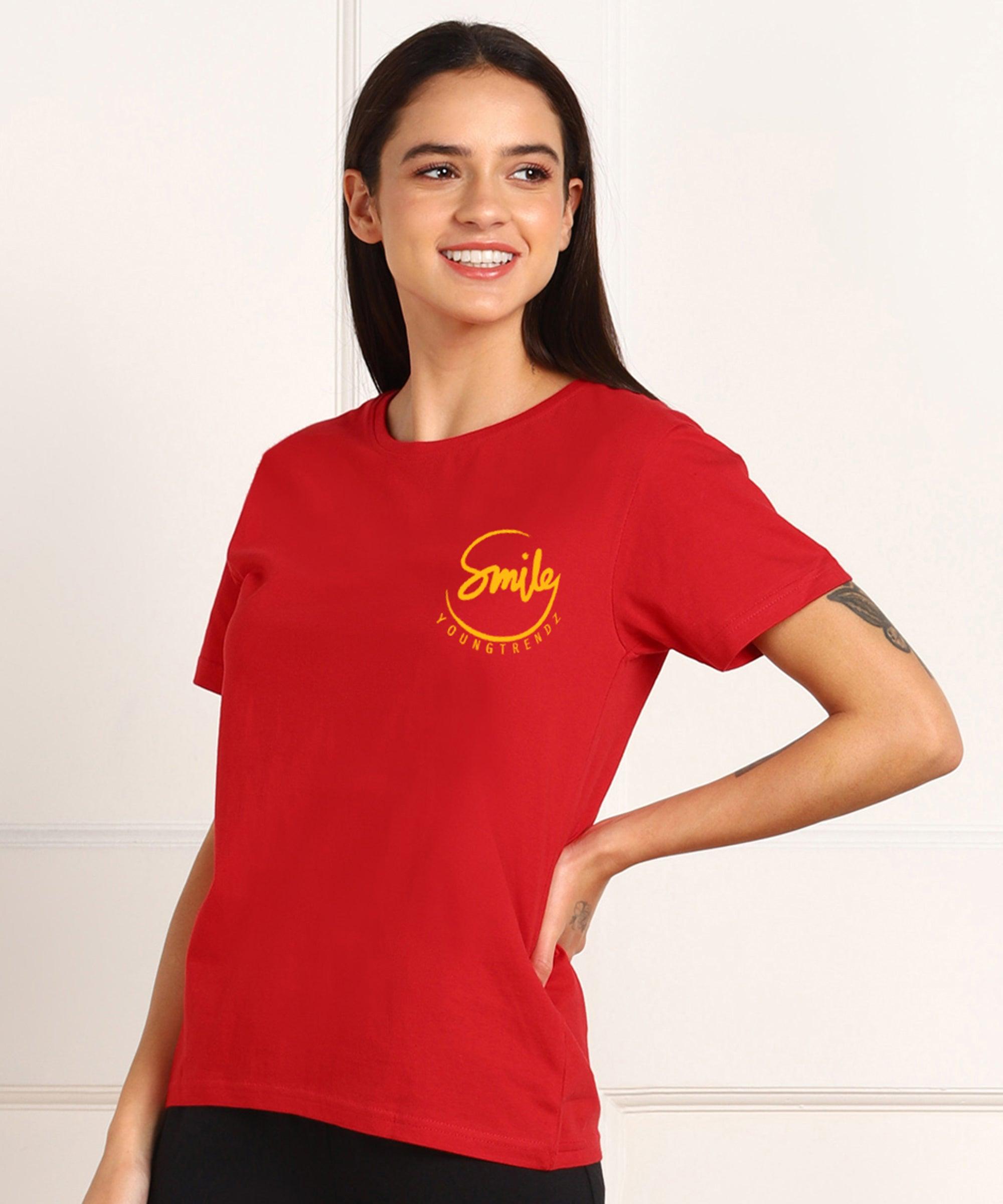 Womens Regular Fit Printed Tshirt - Young Trendz