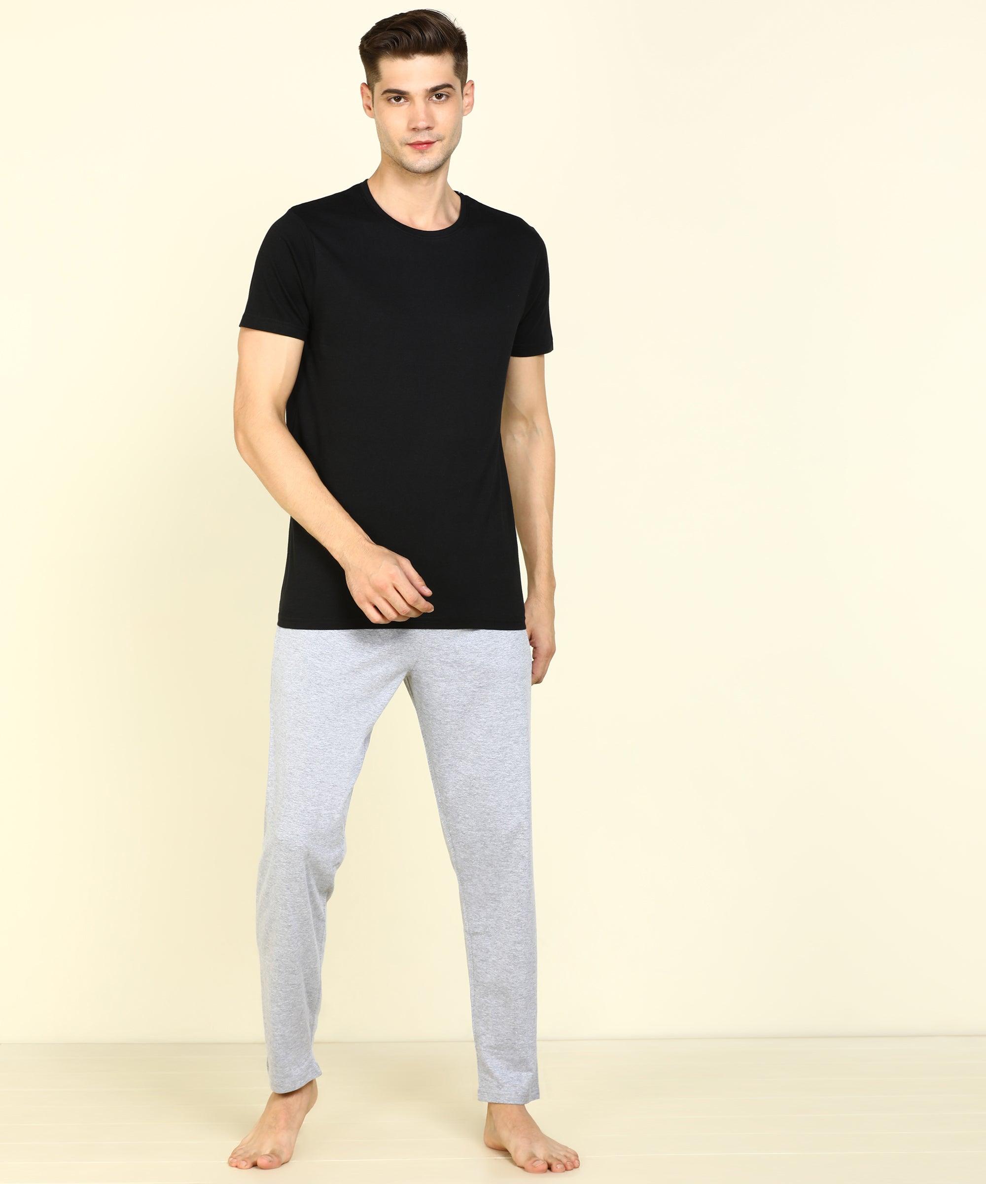 Mens Multicolours Combo T.Shirt & Pyjama Set - Young Trendz