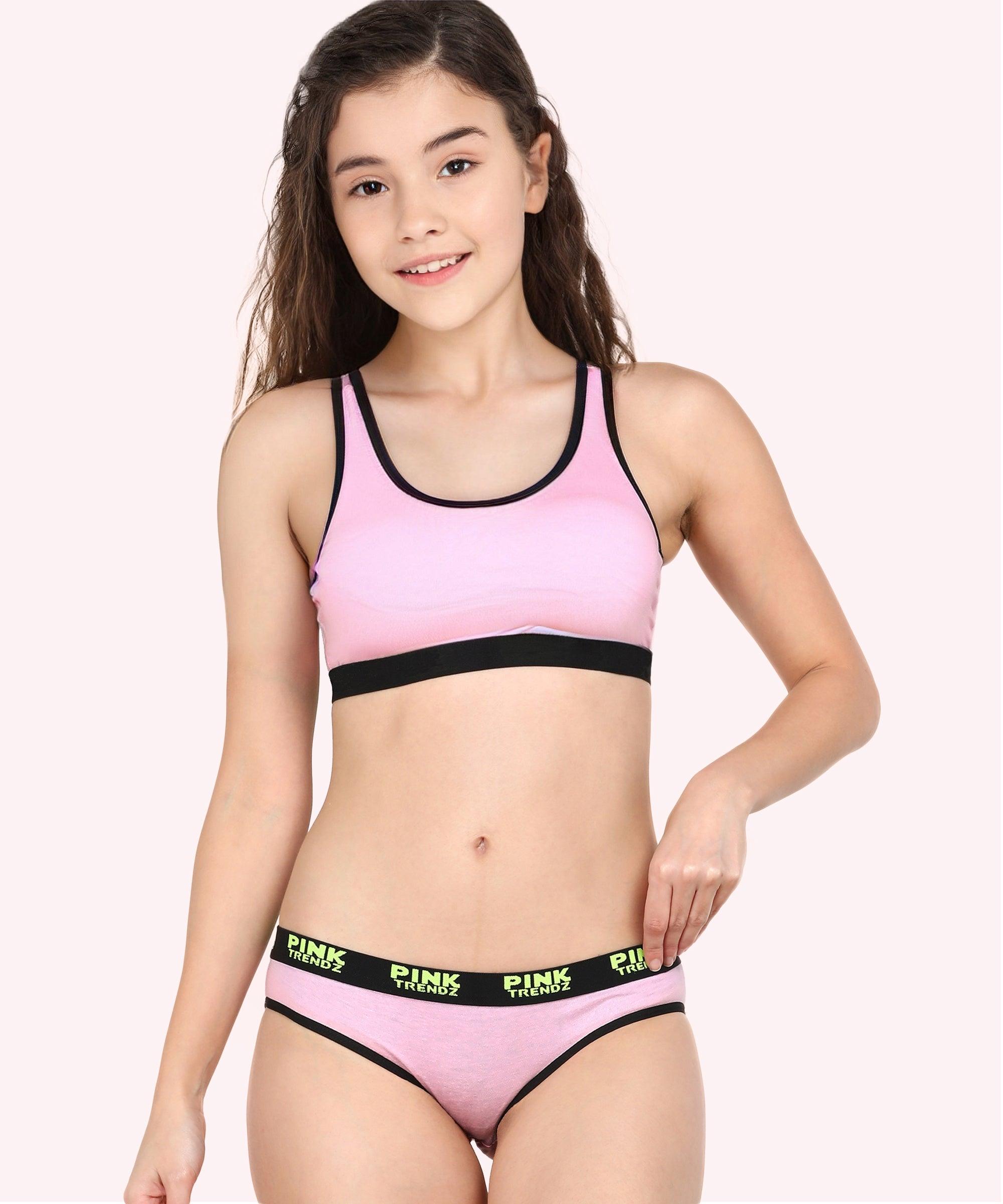 pink panty tween girls 