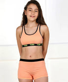 Girls Non Padded Pink Trendz Sports Bra - Young Trendz