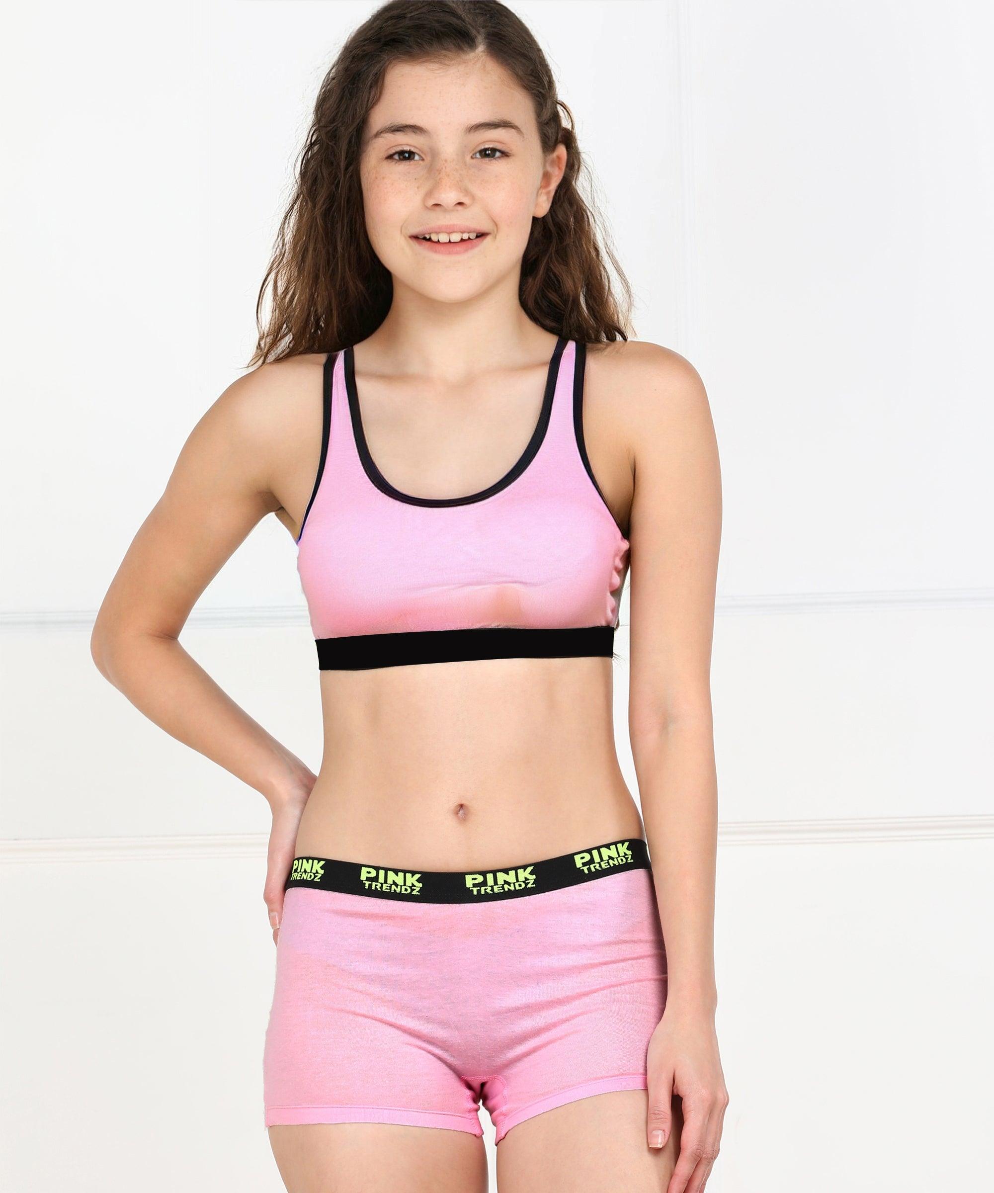 Girls Pink Trendz Combo Boyshorts - Young Trendz