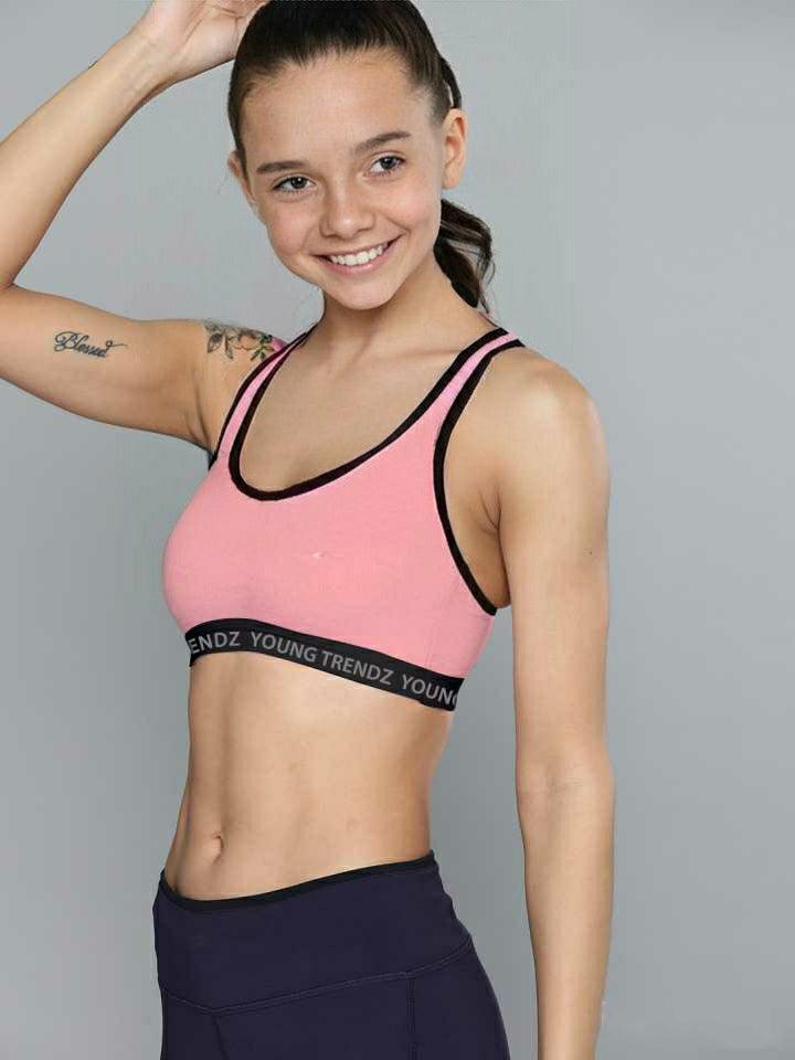 Young Trendz Girls Non Padded Combo Sports Bra(Pack of 3) - Young Trendz