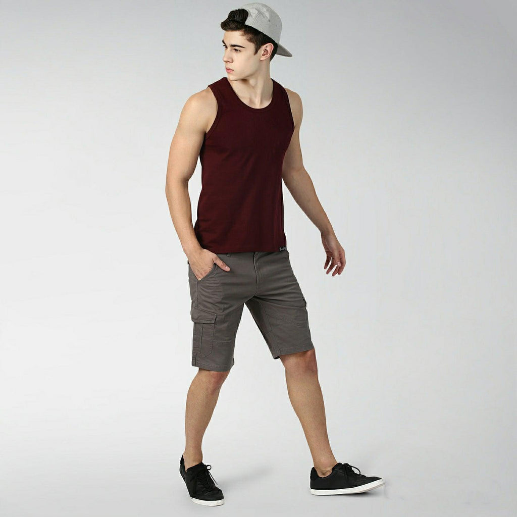 Boys Plain Sleeveless Combo Tshirt - Young Trendz