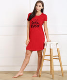 Young Trendz Girls Half Sleeve Printed Nighty - Young Trendz