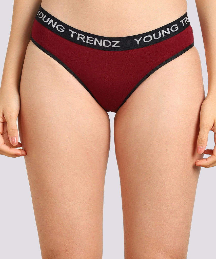 Girls YT Elastic Hipster Maroon Panty - Young Trendz