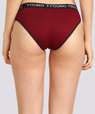 Young Trendz Women YT Elastic Hipster Maroon Panty - Organic Cotton - Young Trendz