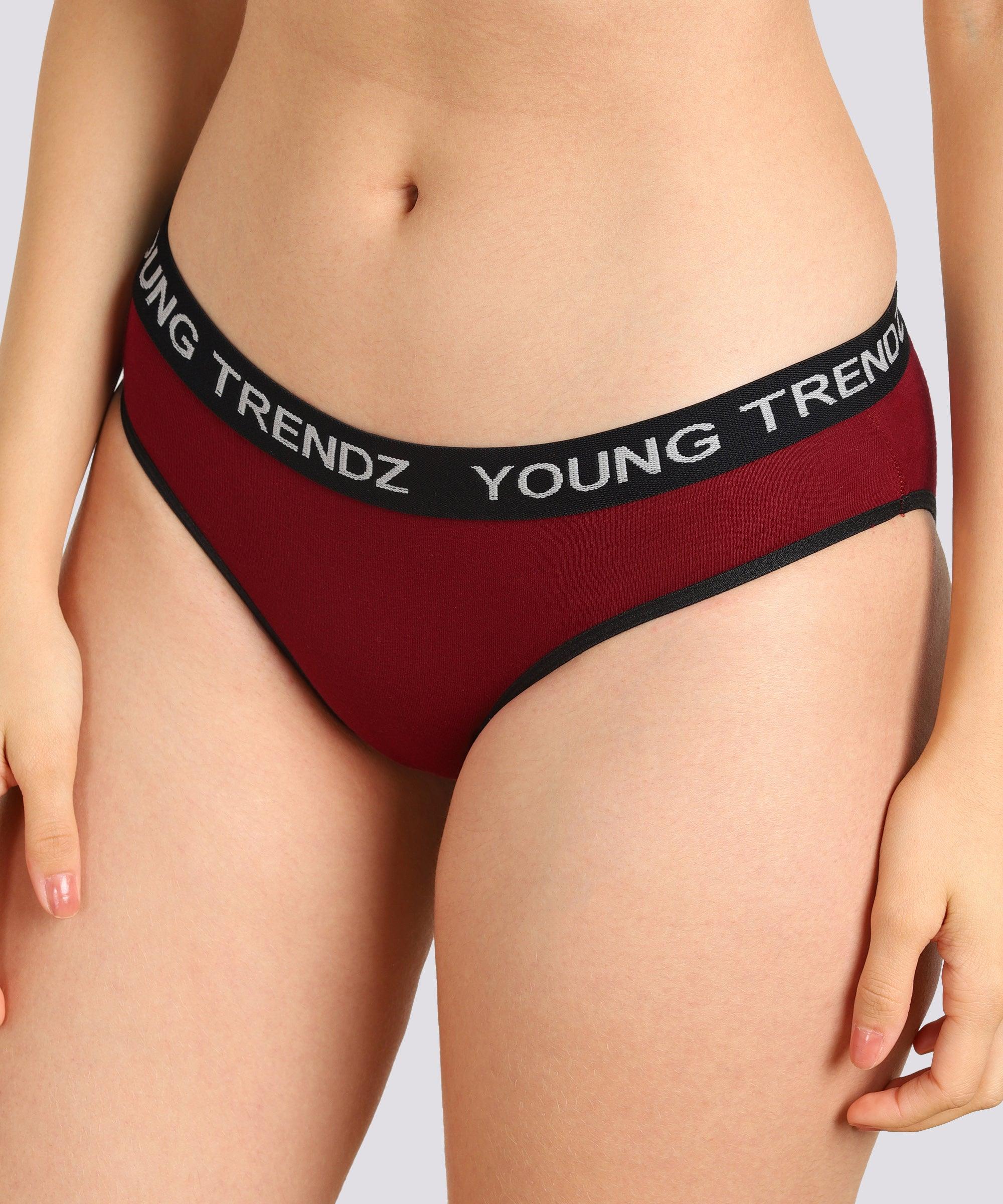 Young Trendz Women YT Elastic Hipster Maroon Panty - Young Trendz