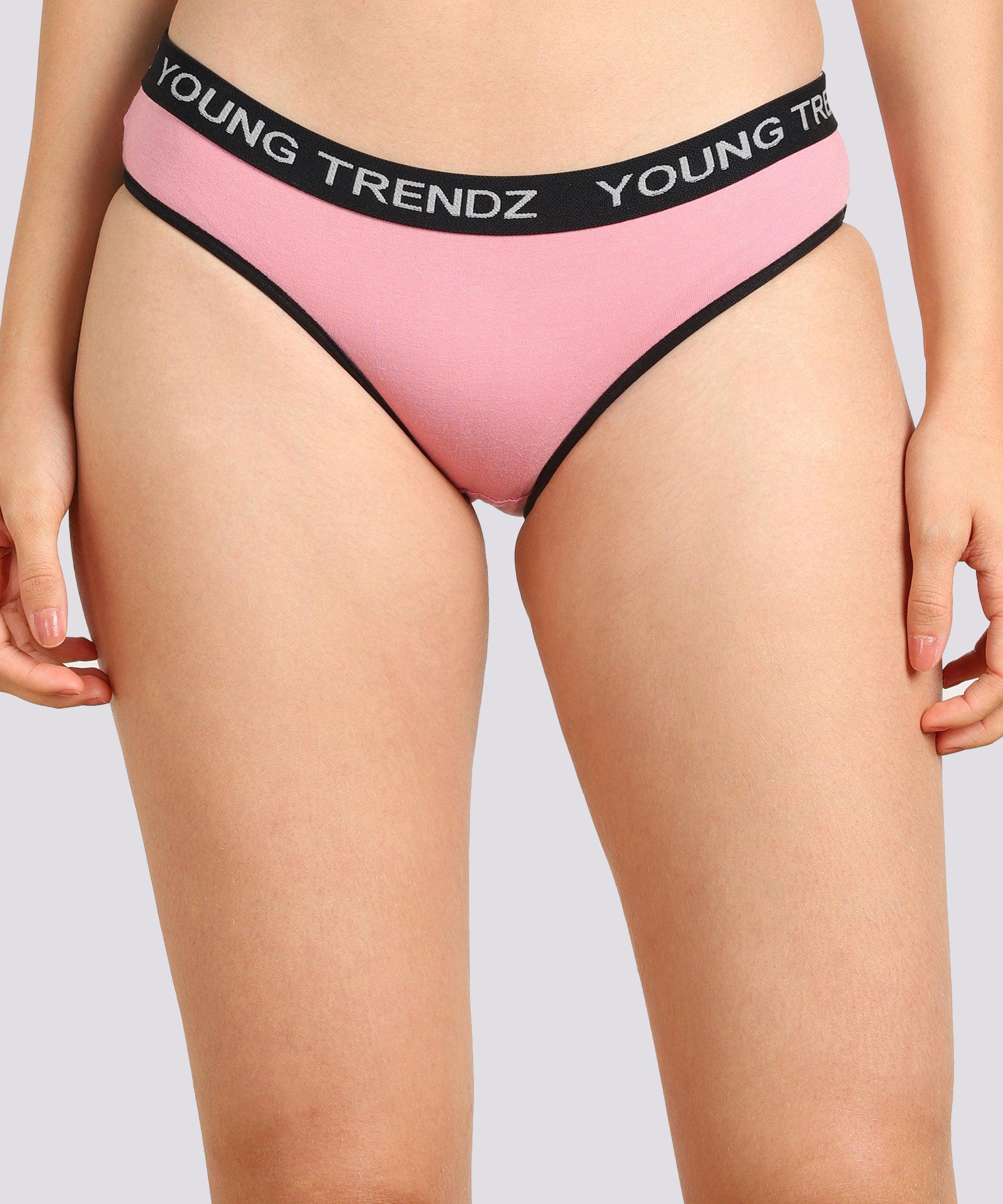 Girls YT Elastic Hipster Pink Panty - Young Trendz