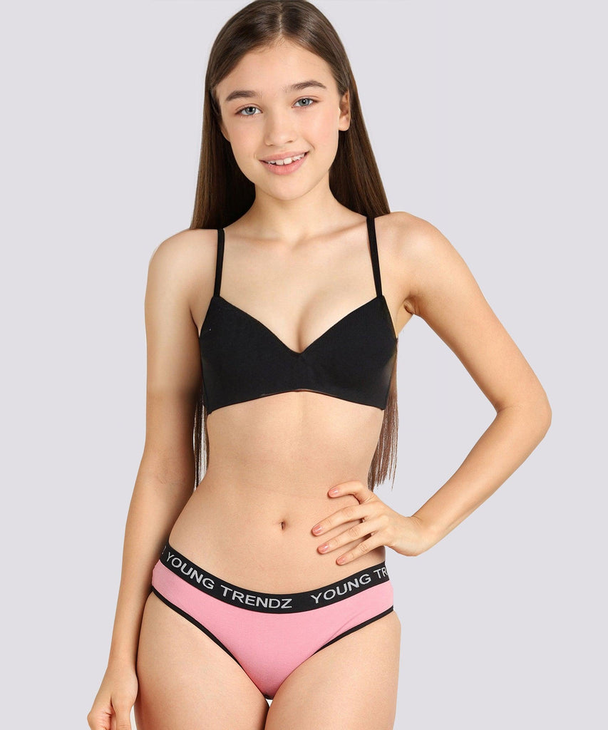 Girls YT Elastic Hipster Pink Panty - Young Trendz