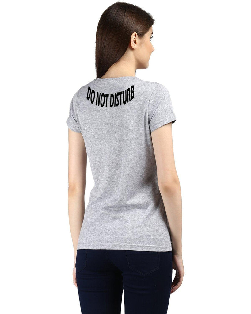 Womens Half Sleeve DND Printed Grey Color Tshirts - Young Trendz