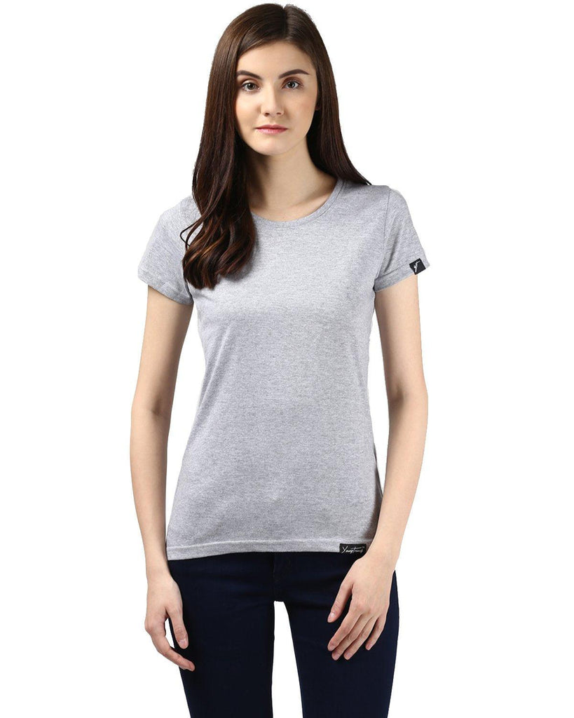 Womens Half Sleeve DND Printed Grey Color Tshirts - Young Trendz