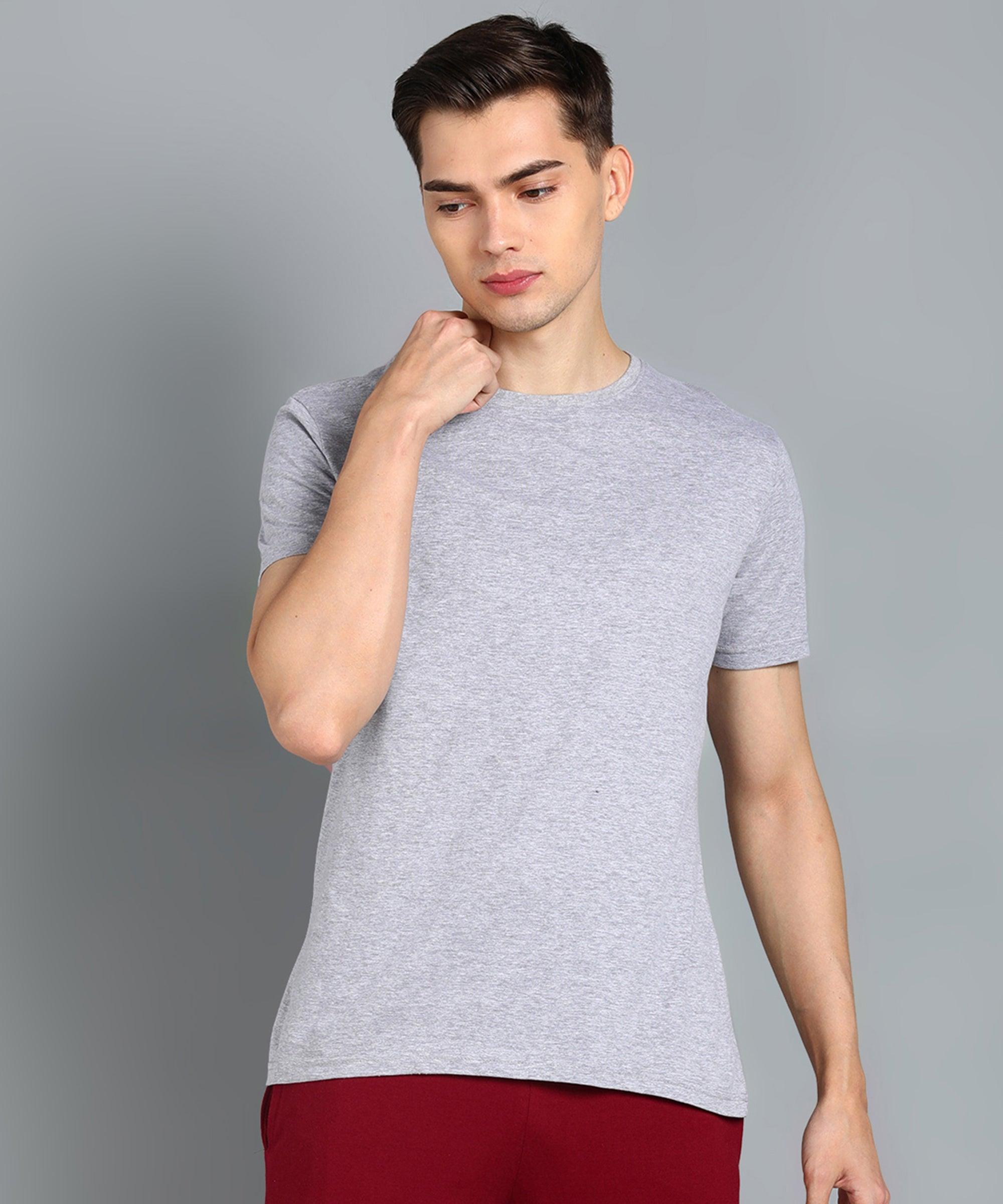 Men Half sleeve Solid Tshirt - Young Trendz