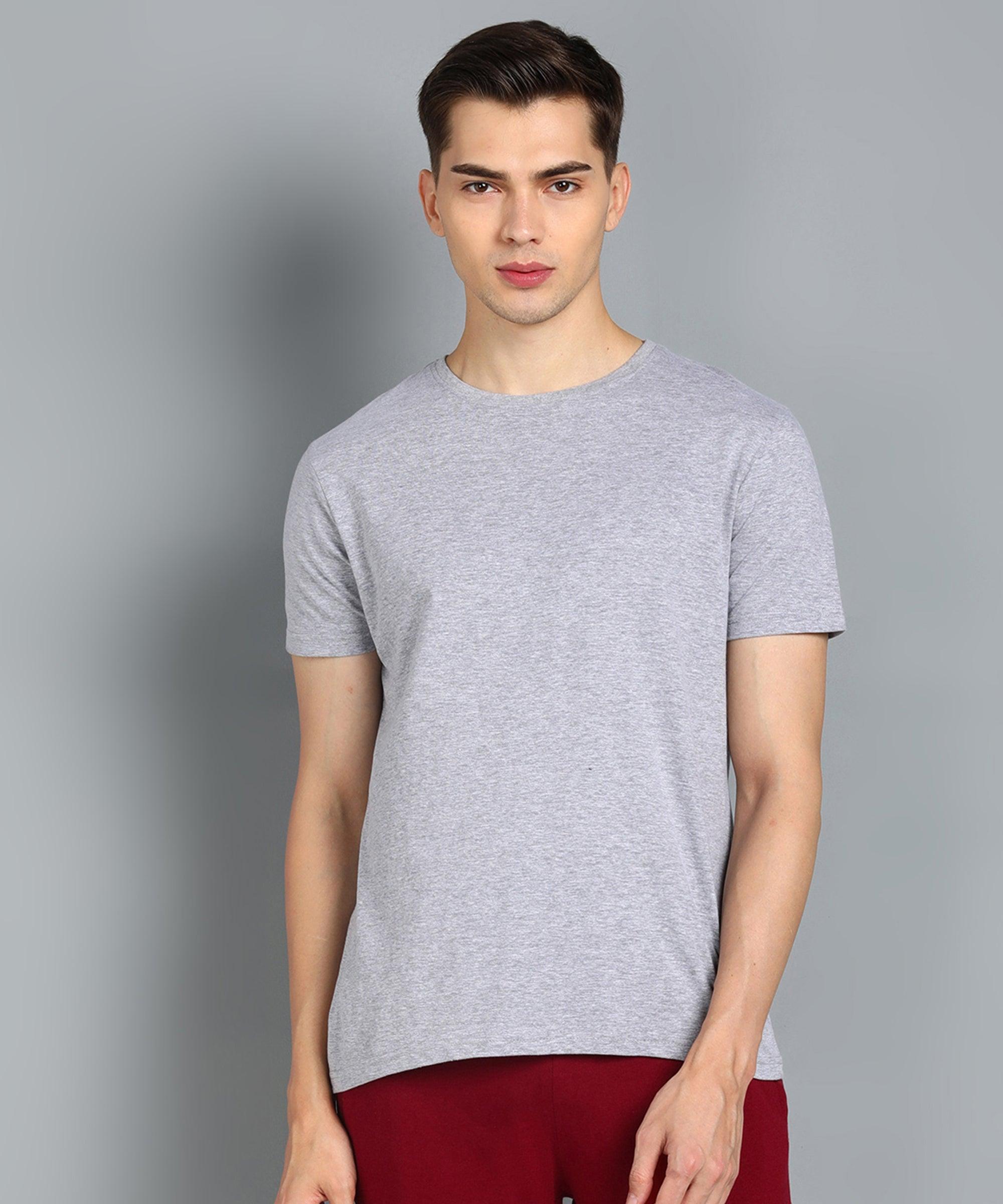 Men Half sleeve Solid Tshirt - Young Trendz