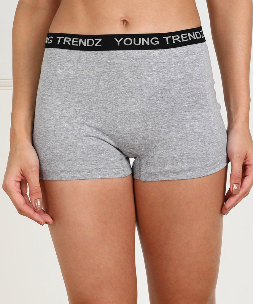 Young trendz Women Boy Short Grey Panty - Young Trendz