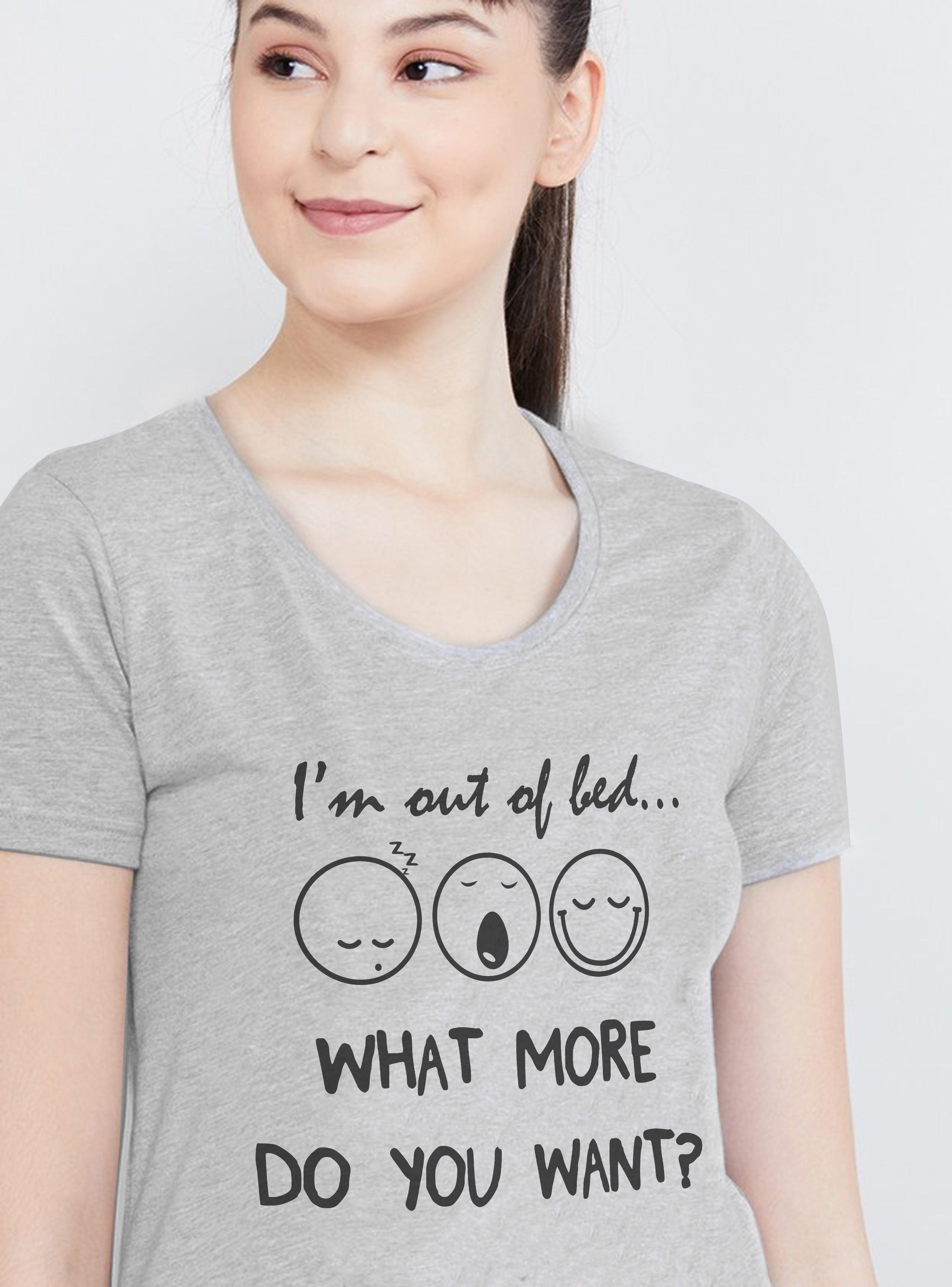 Womens Printed Half sleeve Night Dress - Young Trendz