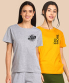 Womens Regular Fit Combo Printed T Shirt - Young Trendz