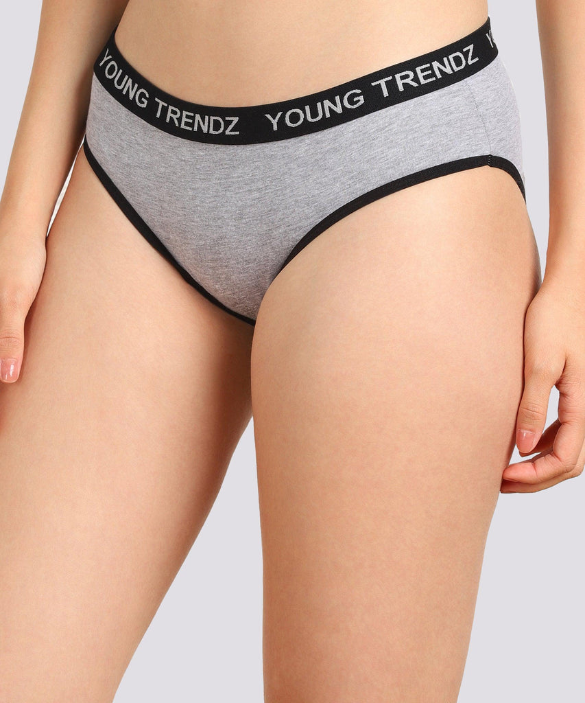 Young Trendz Women YT Elastic Hipster Grey Panty - Young Trendz