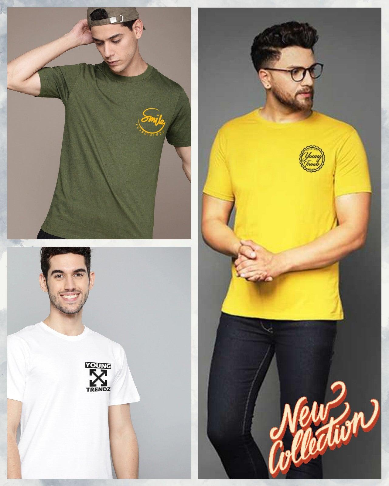 Mens Combo Pocket Printed Tshirt - 3pcs Pack - Young Trendz