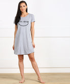 Womens Printed Half sleeve Night Dress - Young Trendz