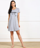 Womens Printed Half sleeve Night Dress - Young Trendz