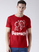 Perfect Printed Red Color Couple Tshirts - Young Trendz