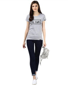 Womens Hs Sochic Printed Grey Color Tshirts - Young Trendz