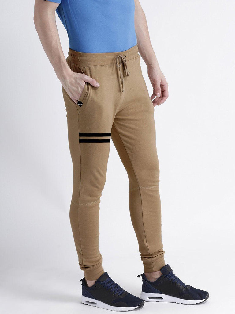 Young Trendz Mens Jogger Brown Color Lines Track Pants - Young Trendz