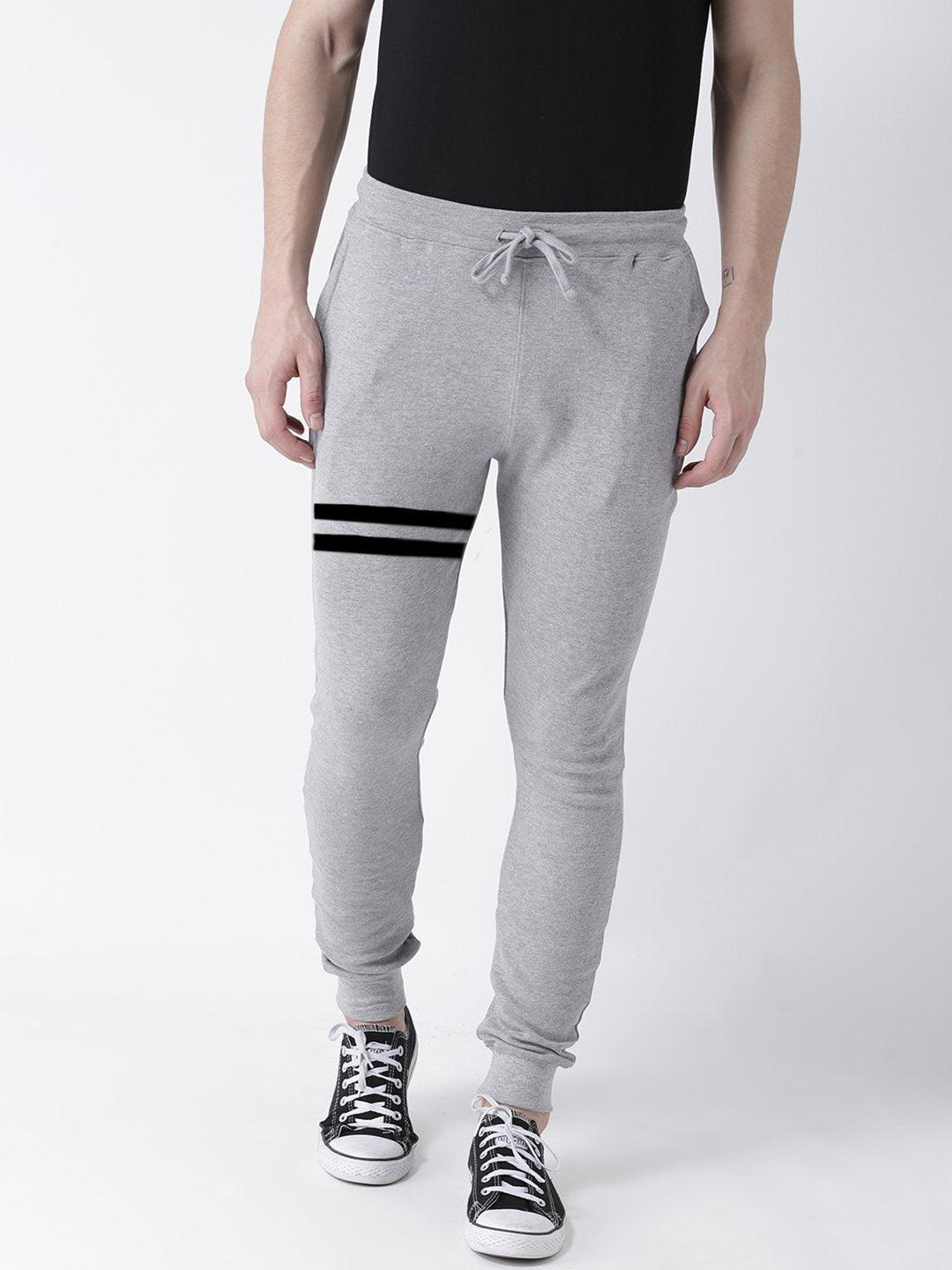 Young Trendz Mens Jogger Grey Color Lines Track Pants - Young Trendz