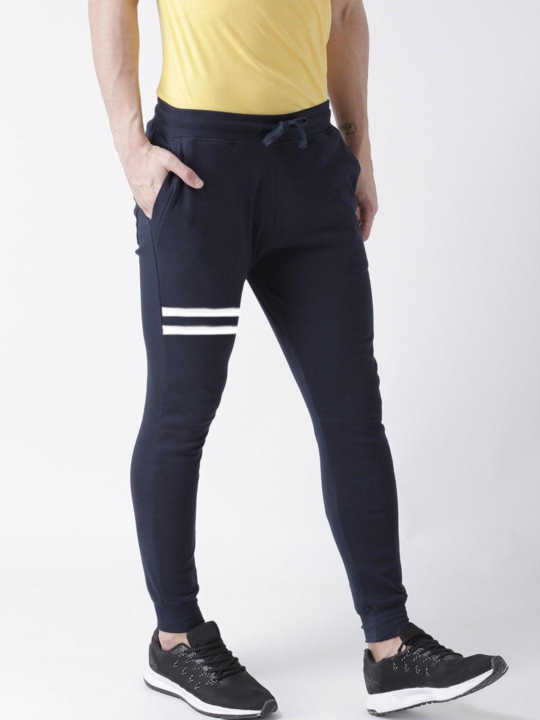 Young Trendz Mens Jogger Navy Color Lines Track Pants - Young Trendz