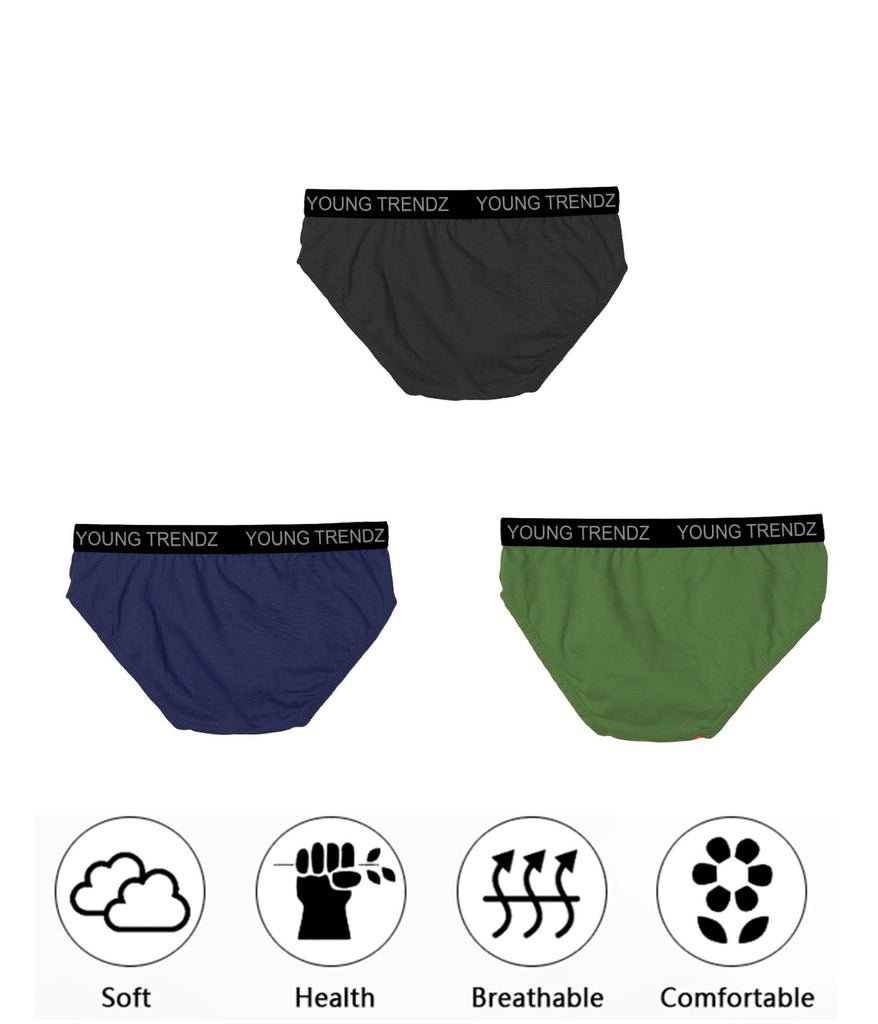 Young Trendz Kids Boys Inner Brief(Pack of 3) - Young Trendz