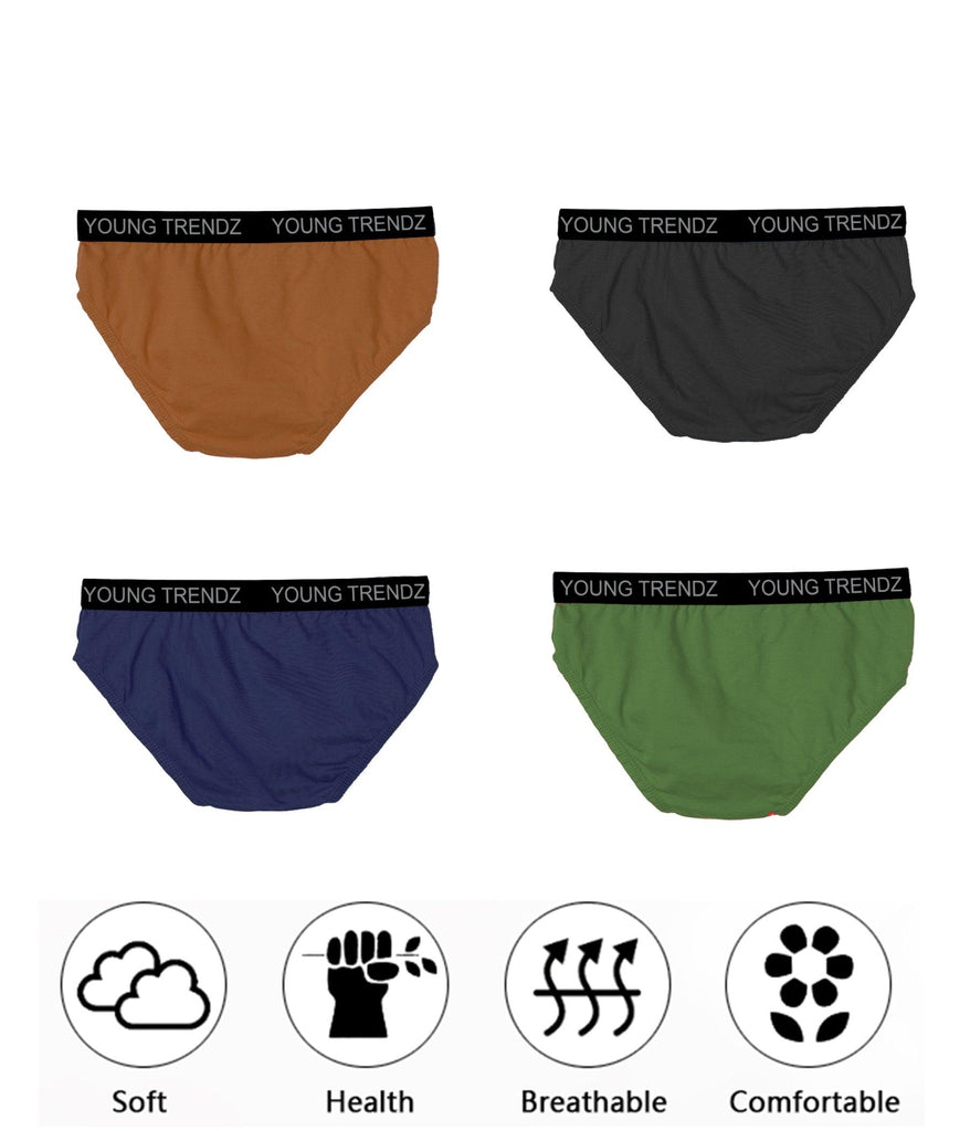 Young Trendz Kids Boys Inner Brief(Pack of 4) - Young Trendz
