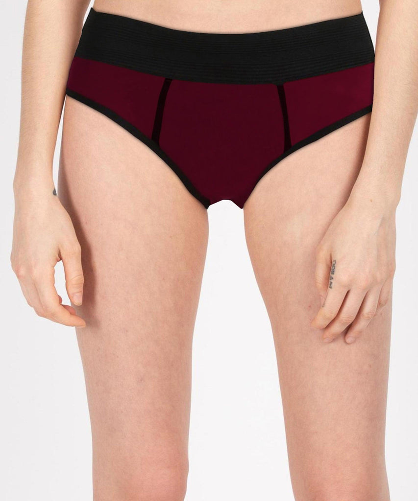 Girls Waist Hipster Maroon Panty - Young Trendz