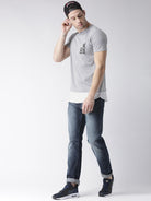 Mens Halfsleeve Layer Round hem Combo Pocket Printed Tshirts - Young Trendz