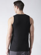 Sleeveless Gym Printed Black Color Vest - Young Trendz