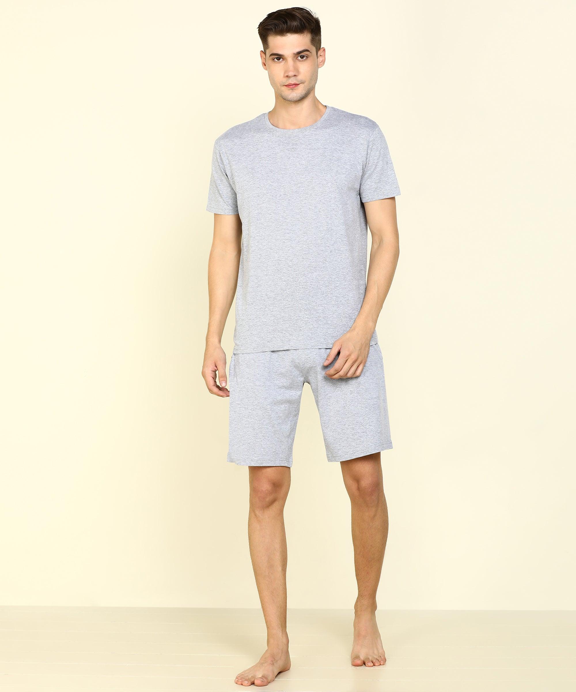 Mens Halfsleeve Tshirt & Shorts Co-ord Set - Young Trendz