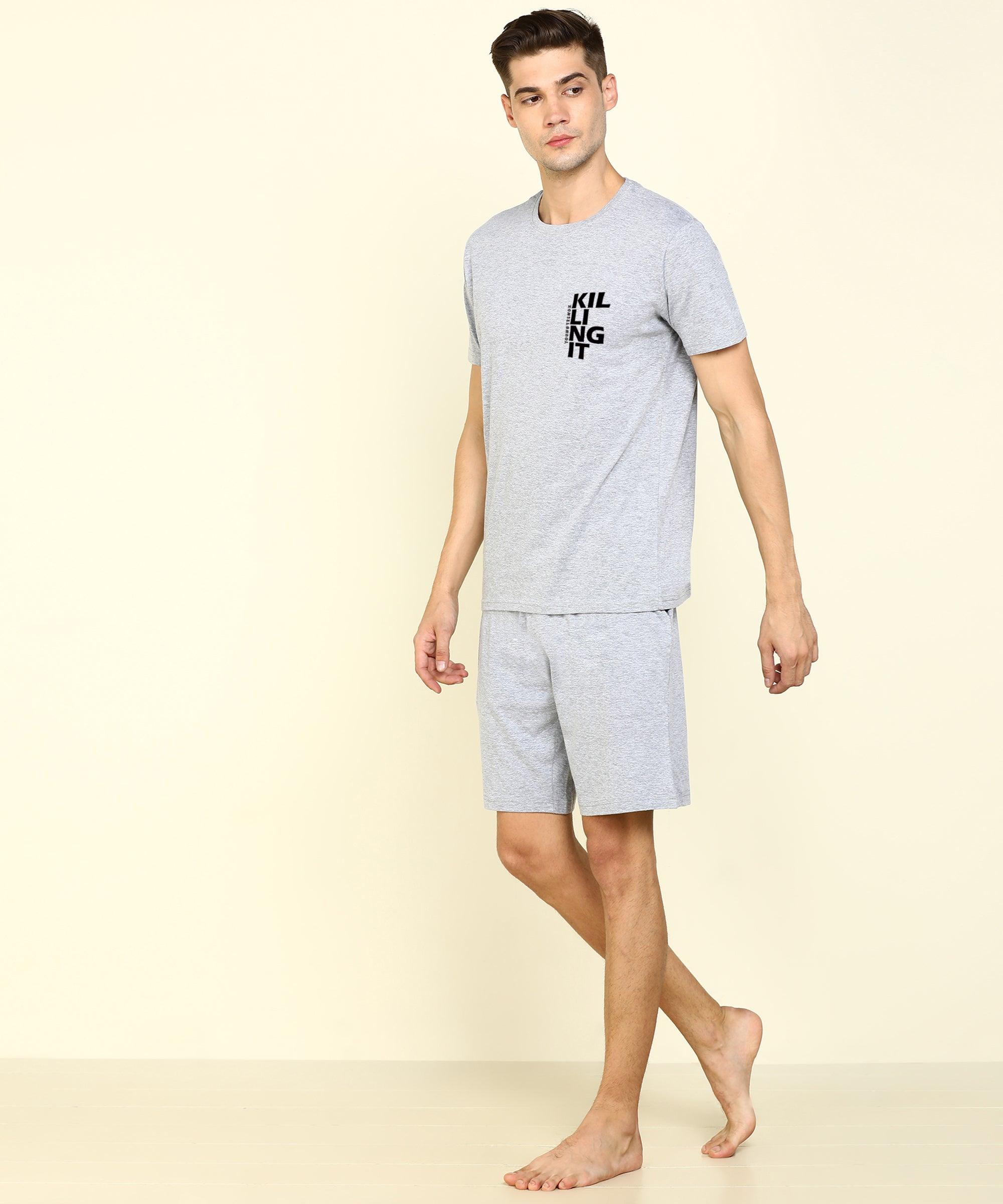 Young Trendz Mens Printed Halfsleeve Tshirt Shorts Set - Young Trendz