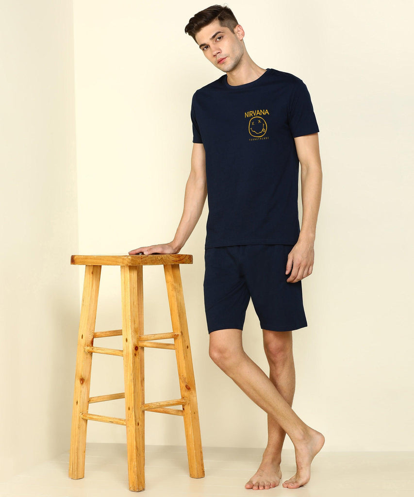 Young Trendz Mens Printed Halfsleeve Tshirt Shorts Set - Young Trendz