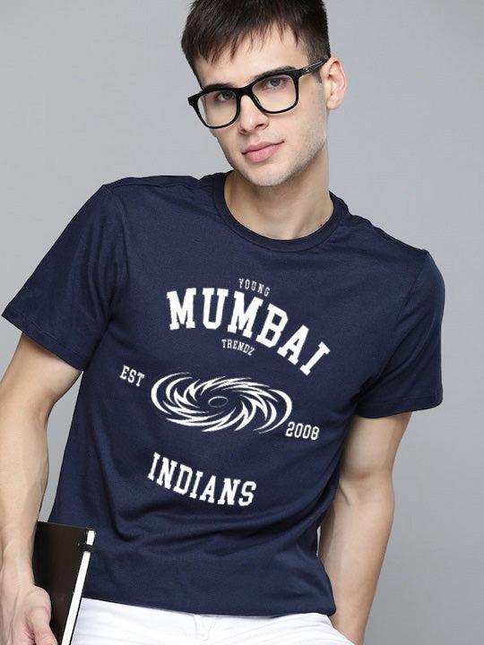 Half Sleeve Mens Mumbai IPL T-Shirts - Young Trendz