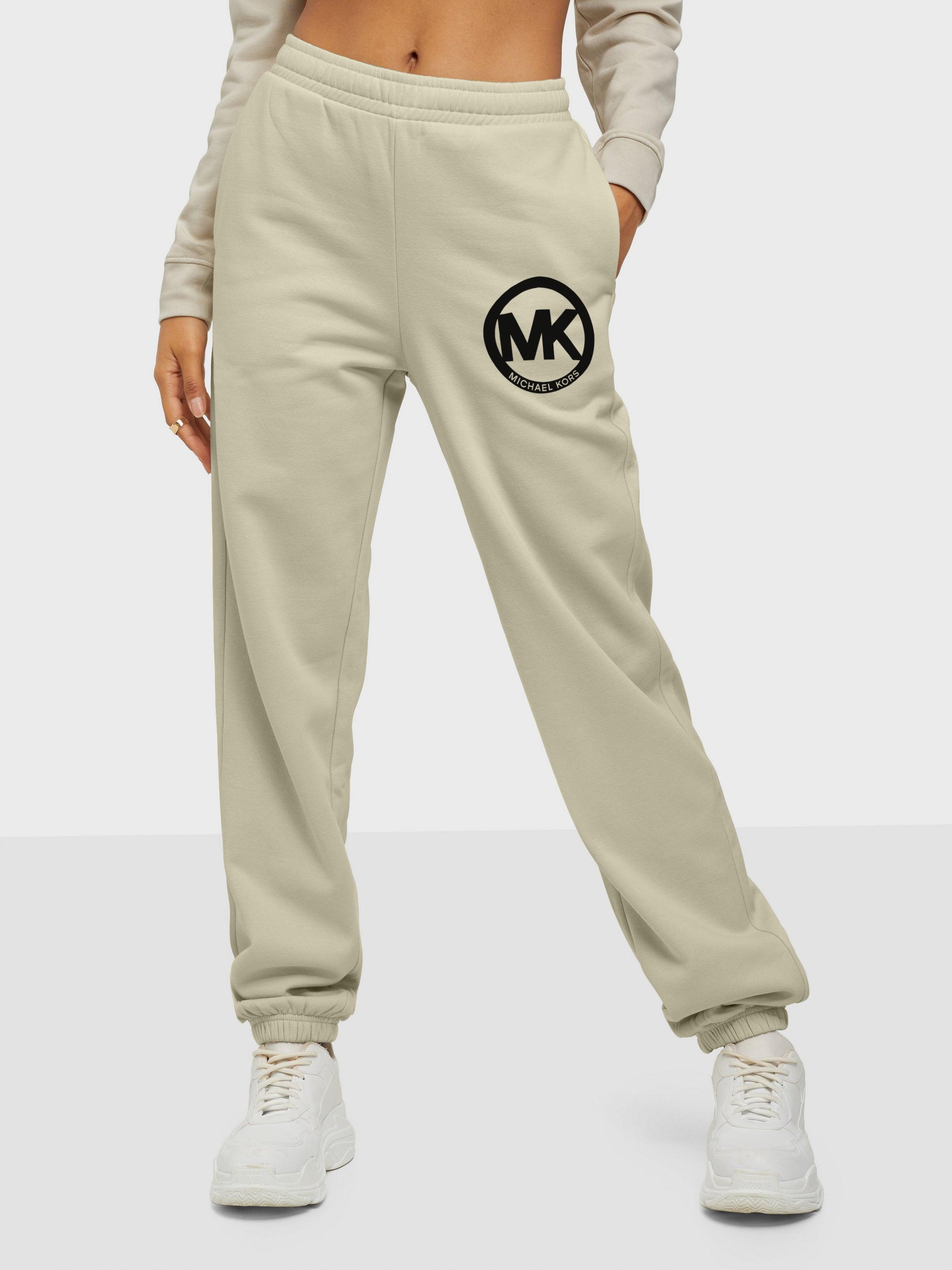 Women's Pocket Printed(MK) Jogger Sweatpants (Khaki) - Young Trendz