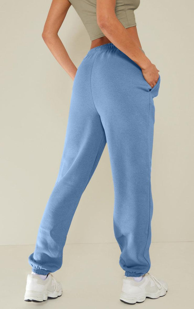 Women's Pocket Printed(MK) Jogger Sweatpants (Marine Blue) - Young Trendz