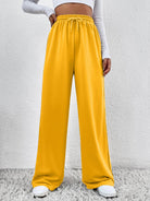 Womens Solid Loose Track Pants (Mustard) - Young Trendz