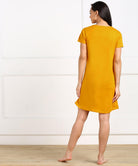 Womens Plain Halfsleeve Night Dress - Young Trendz