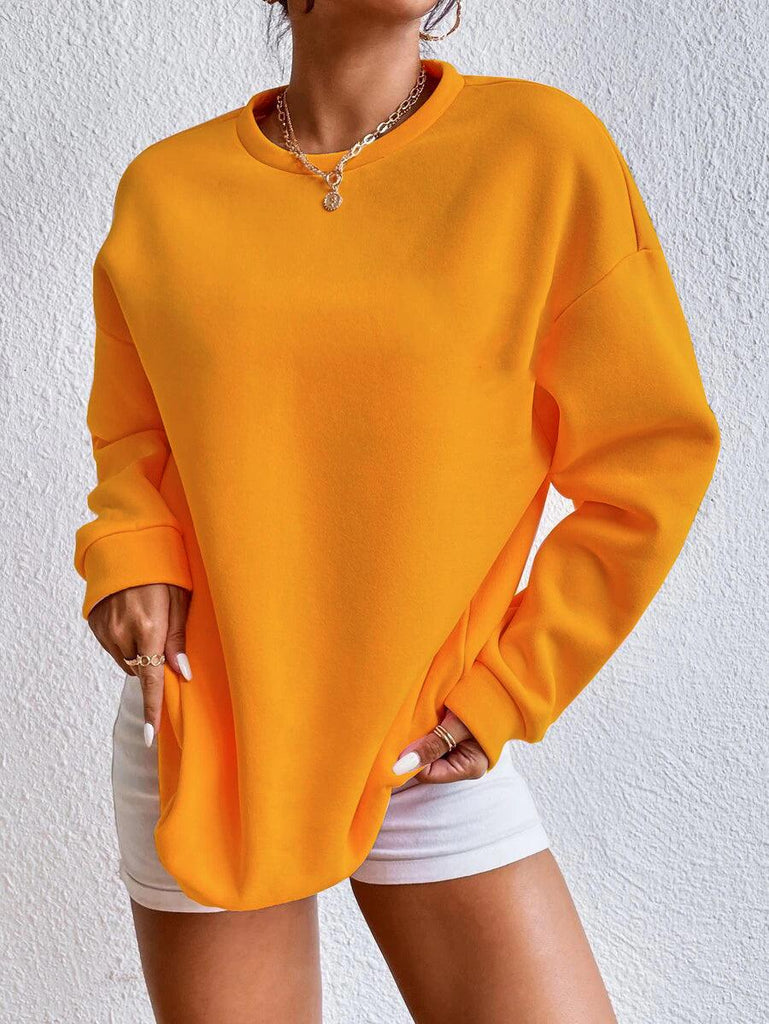 Women's Oversized Sweatshirt Mustard - Young Trendz