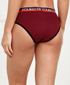 Young Trendz Women Love Elastic Hipster Maroon colour Panty - Young Trendz